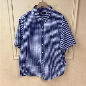 Weatherproof Comfort Stretch Checkered Short Sleeve Button Down Shirt